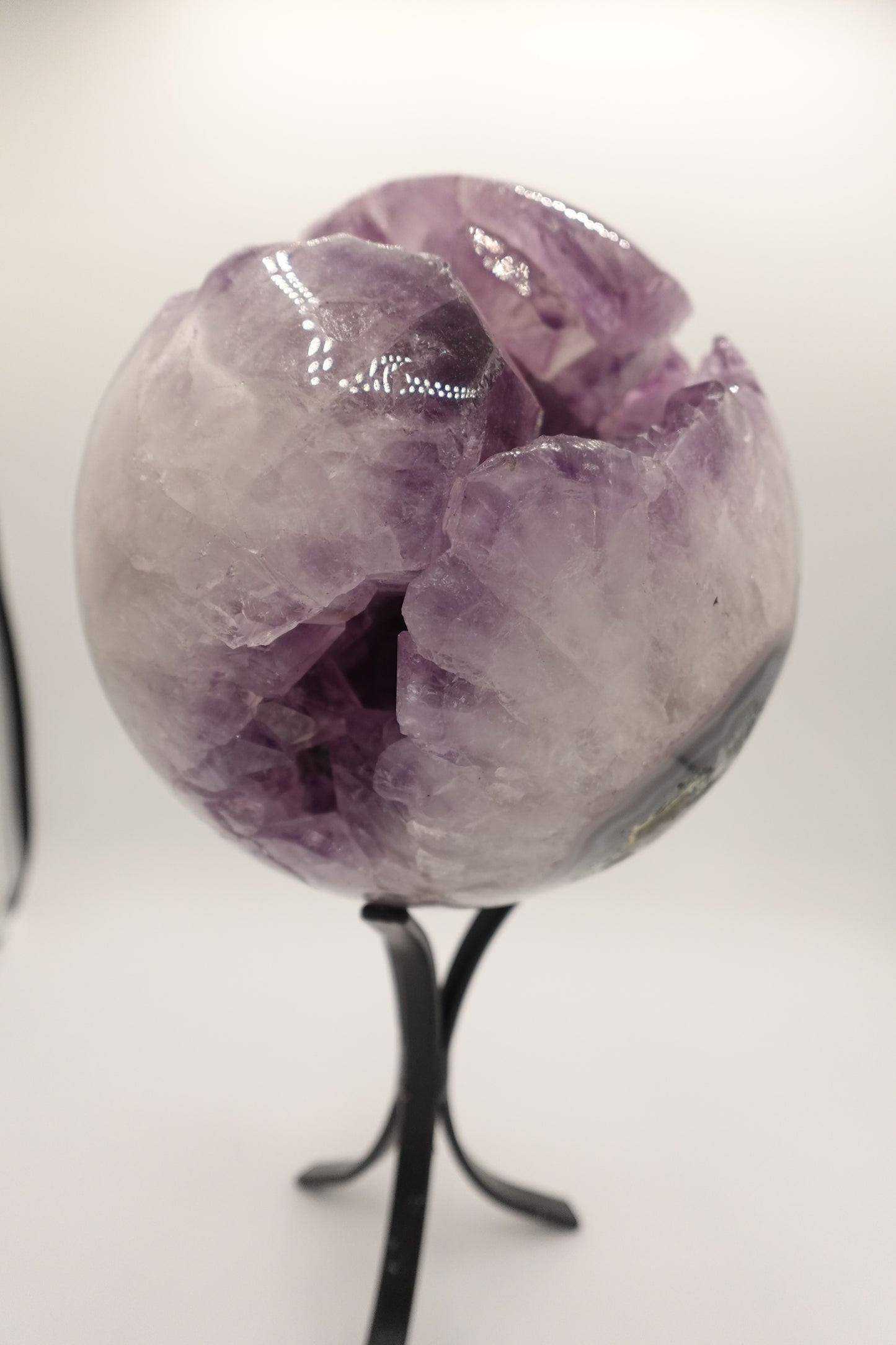 Amethyst With Metal Stand Big Sphere