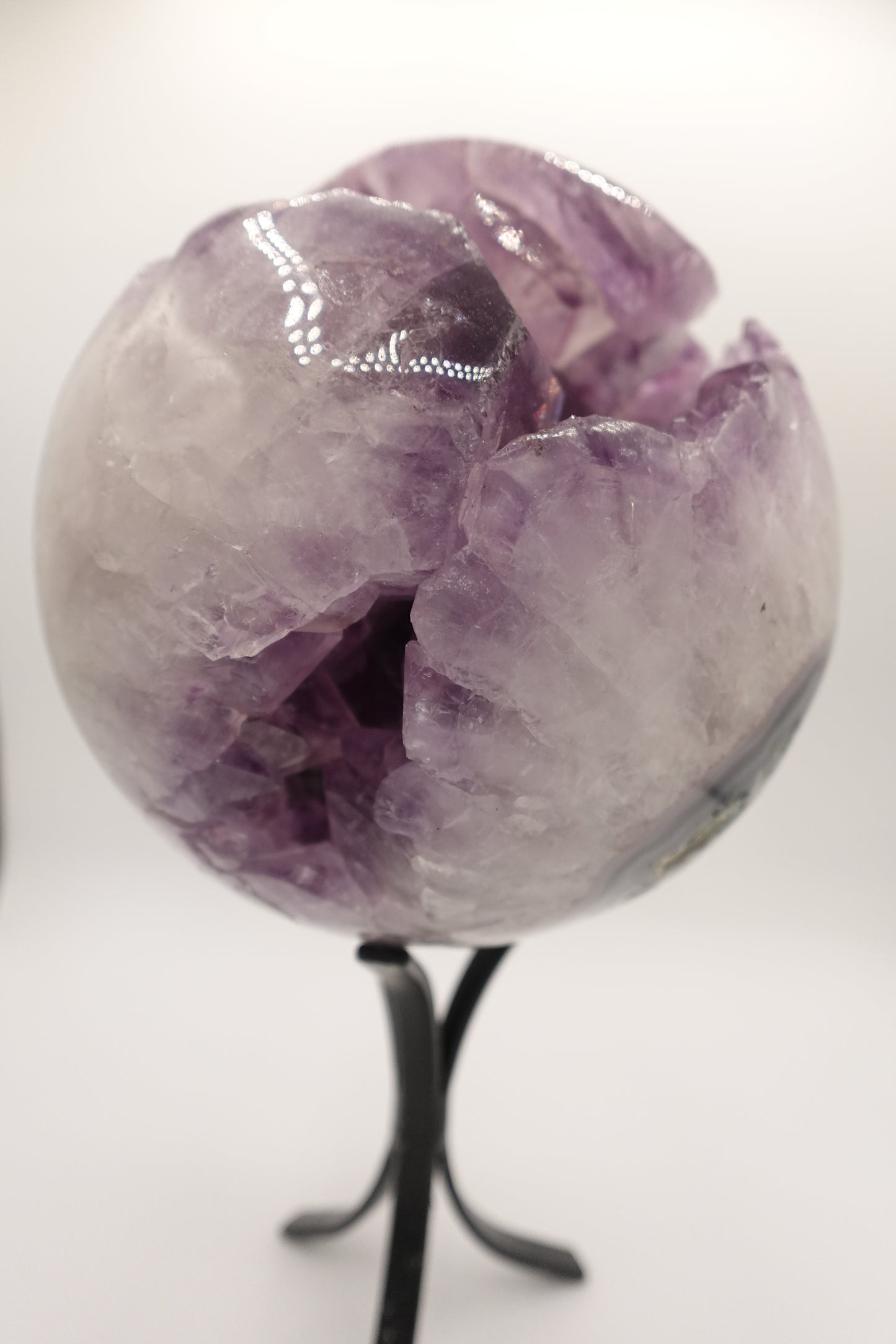 Amethyst With Metal Stand Big Sphere