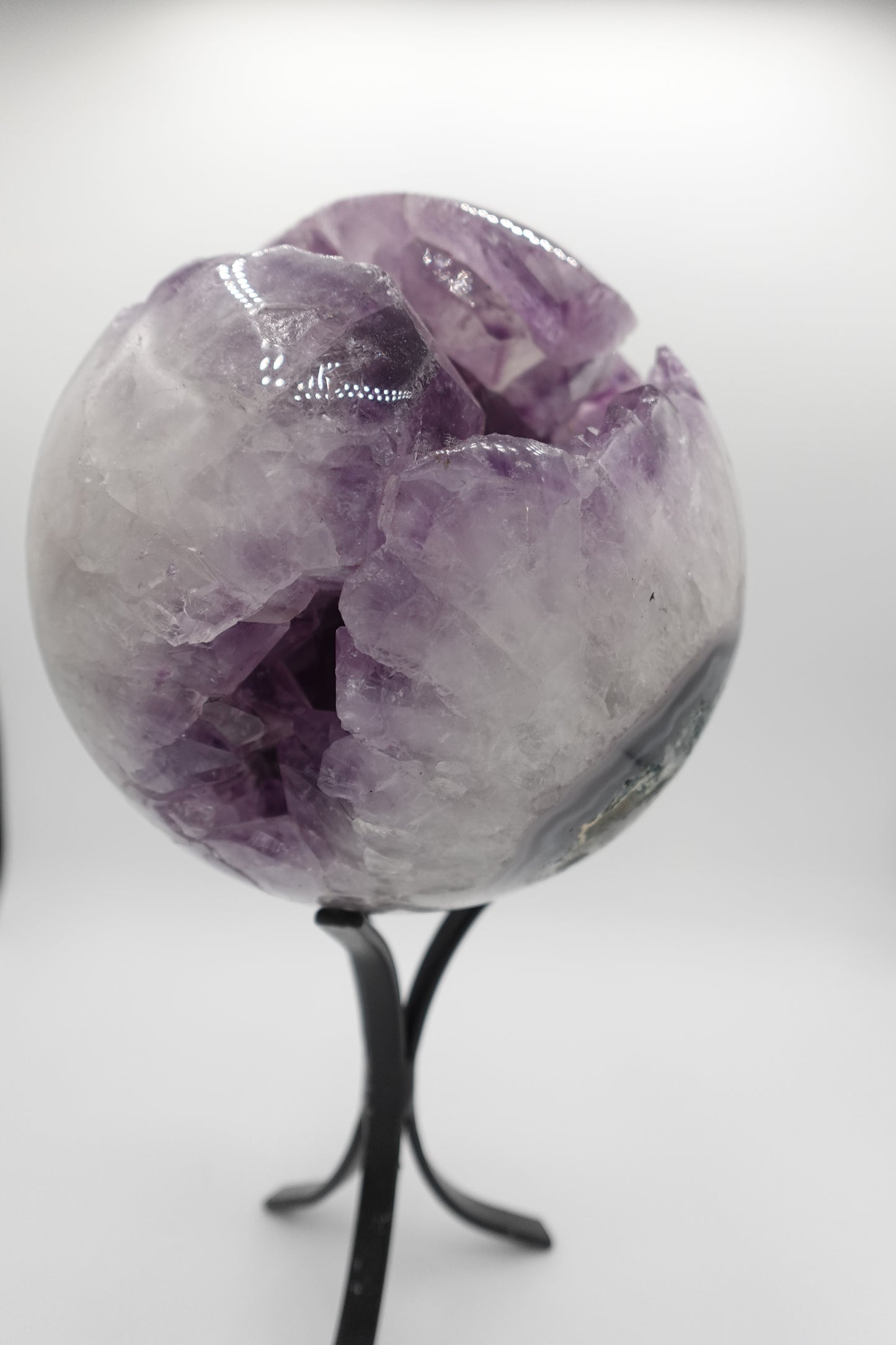 Amethyst With Metal Stand Big Sphere