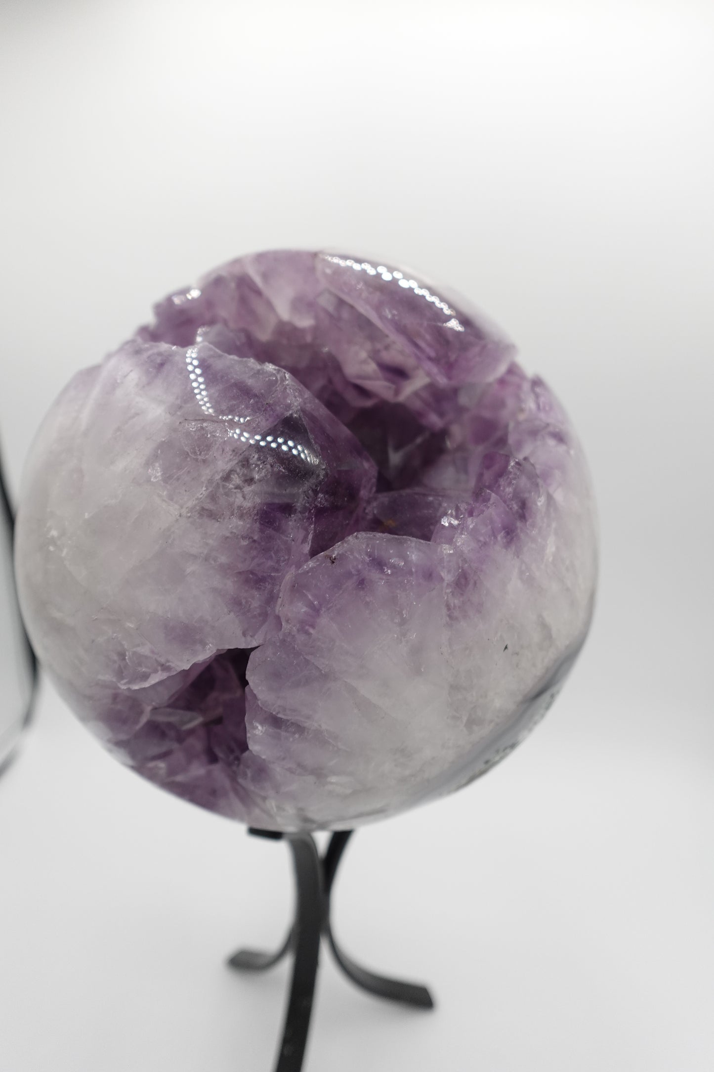 Amethyst With Metal Stand Big Sphere