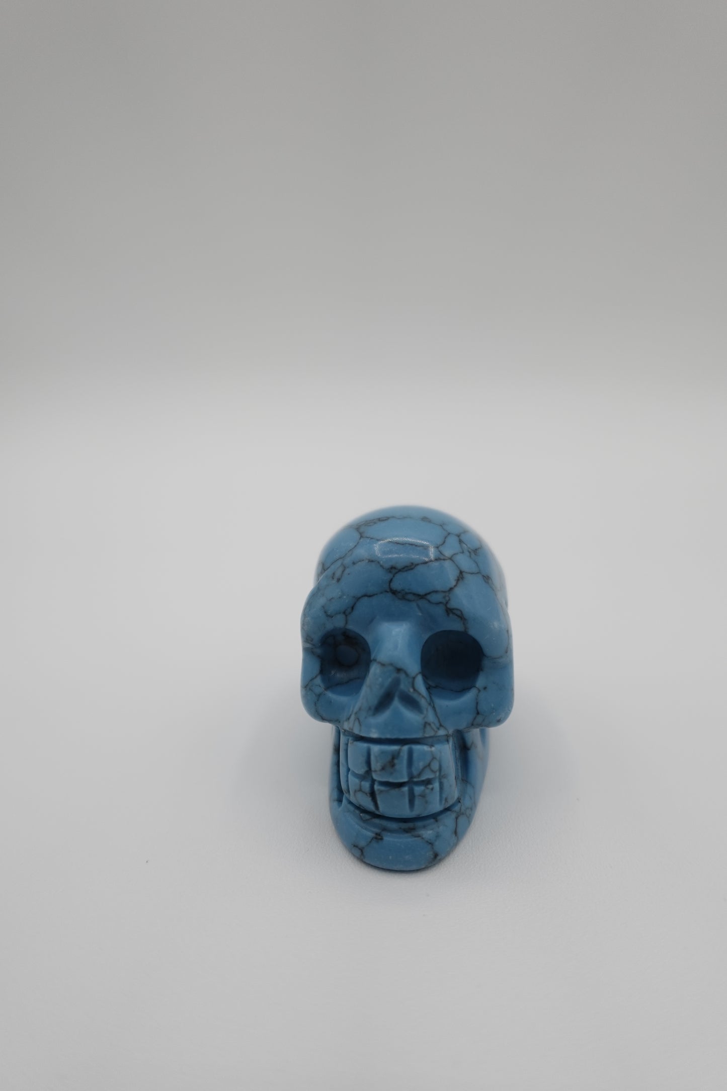 Blue Turquoise quartz hand carved skull