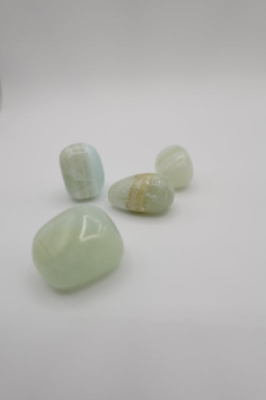 Natural Pistachio Calcite Tumbled