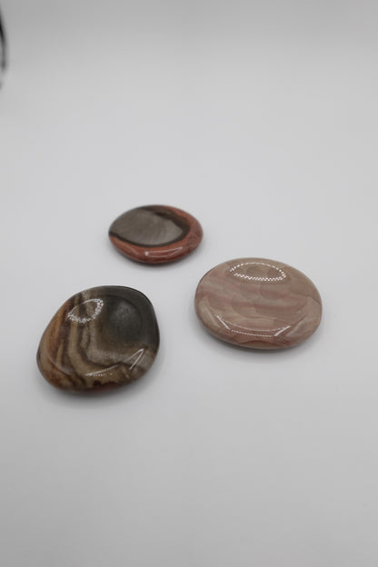 Volcano Agate Disc – Decorative Volcano Agate Disc for Strength, Protection, and Fire Energy
