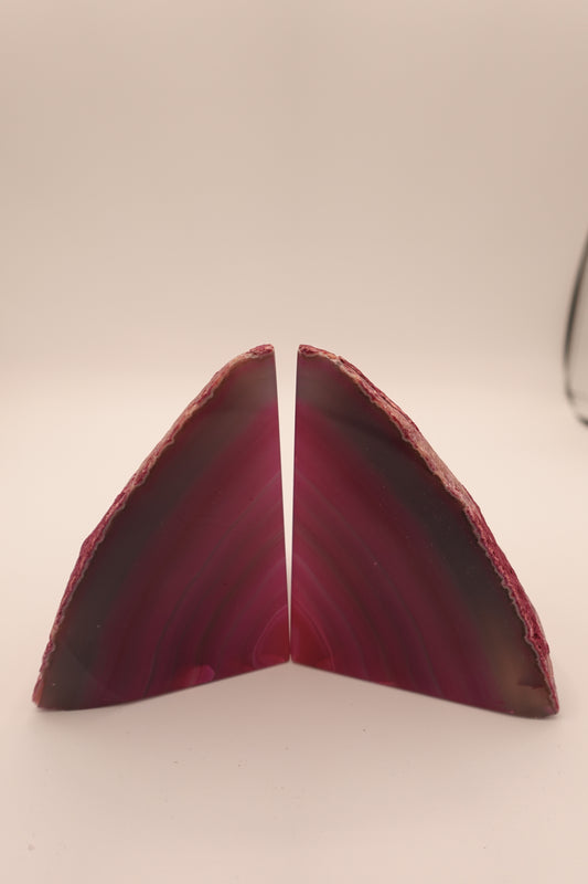 Pink Agate Bookend