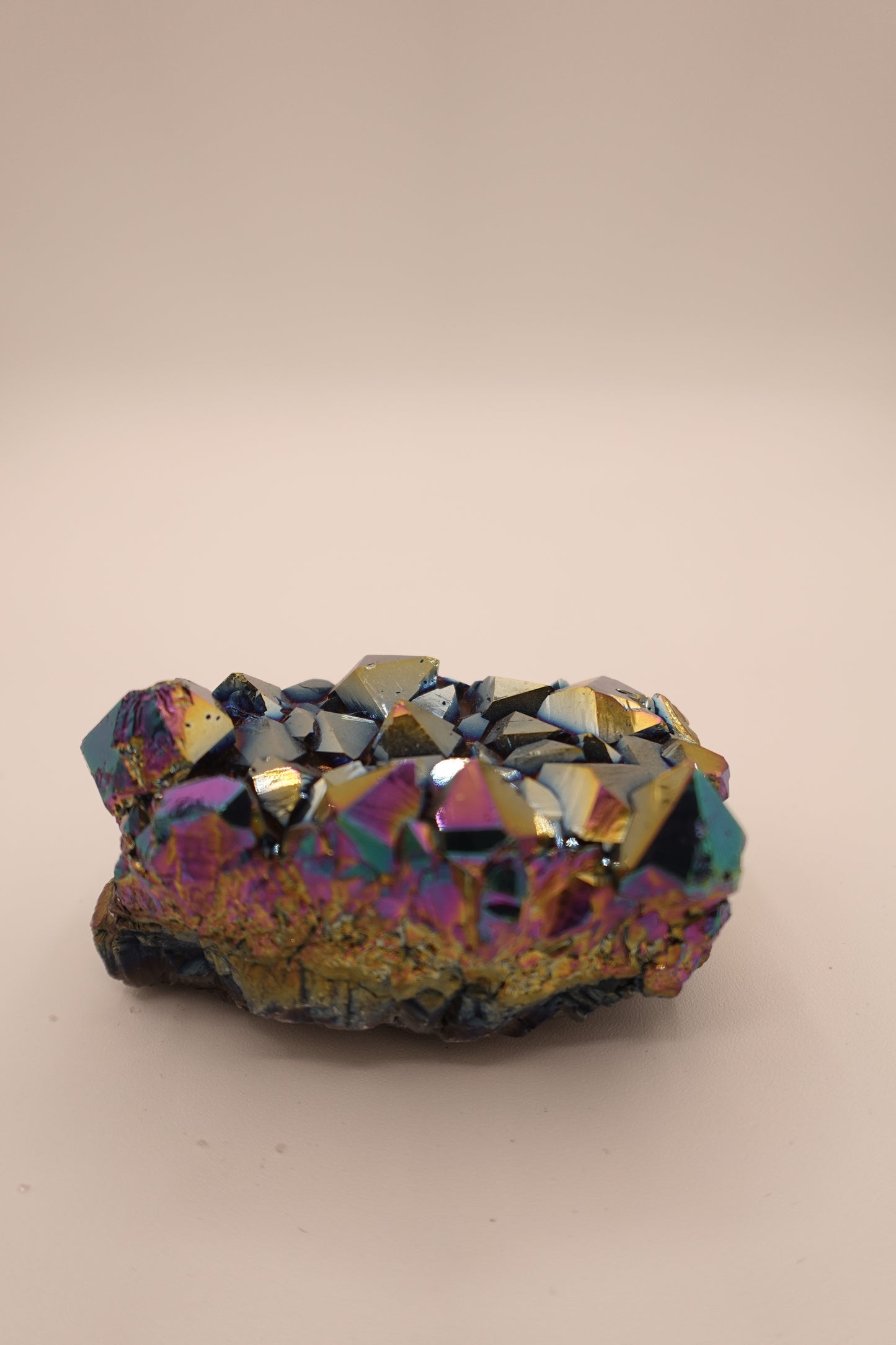 Titanium Aura Quartz Geode (made in lab)