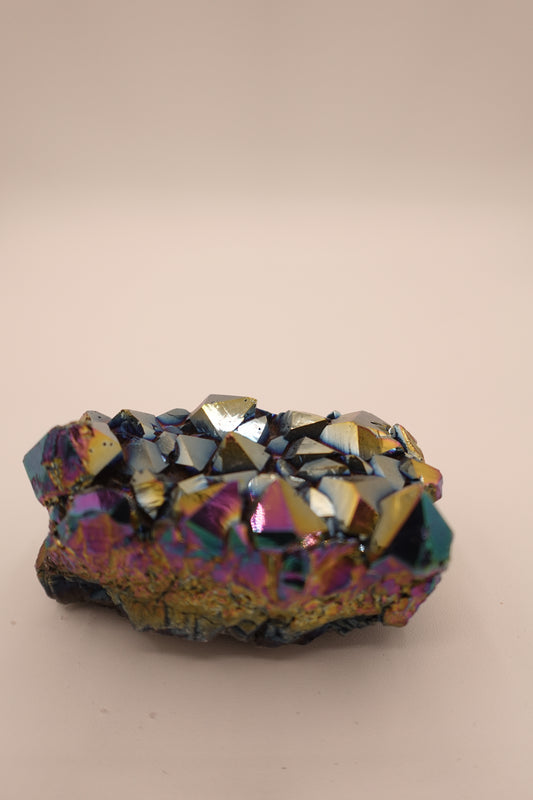 Titanium Aura Quartz Geode (made in lab)