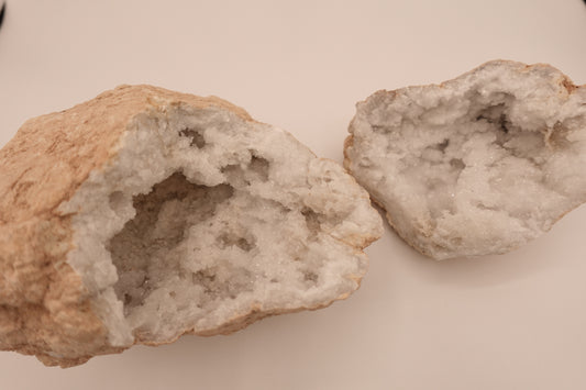 Clear Natural Quartz Druzy Geode