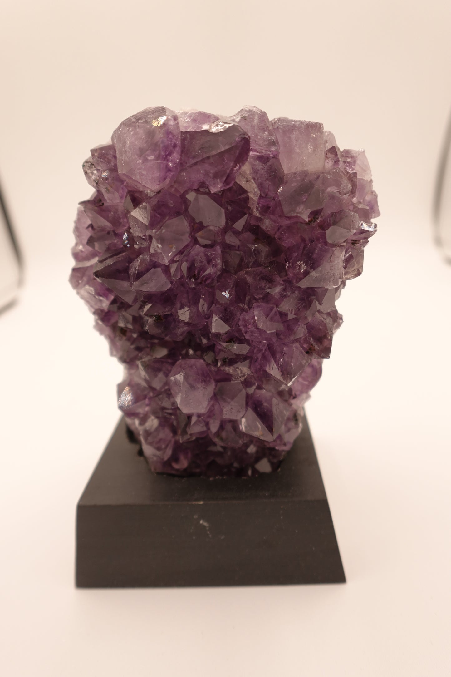 Amethyst Geode With Black Wooden Stand Medium