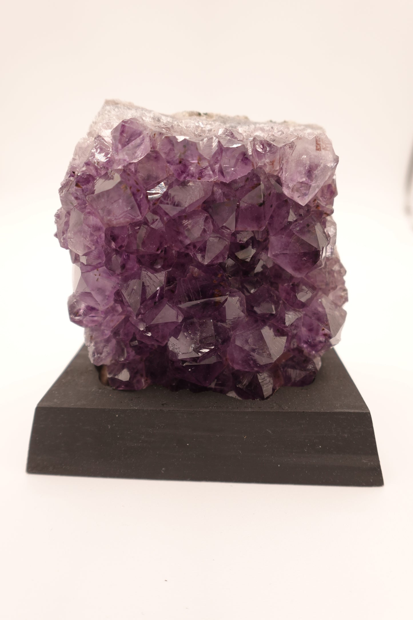 Amethyst Geode With Black Wooden Stand Small