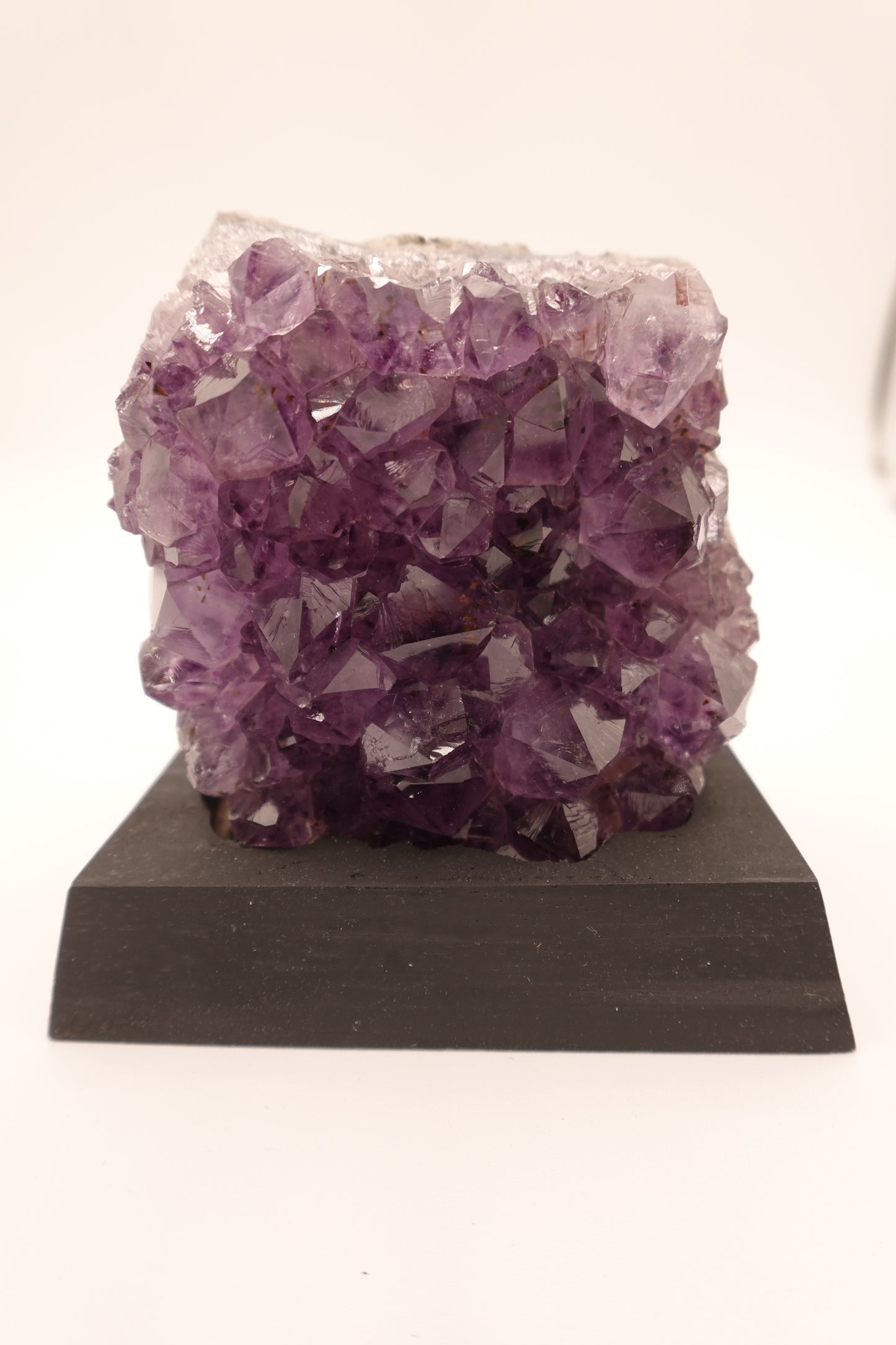 Amethyst Geode With Black Wooden Stand Small