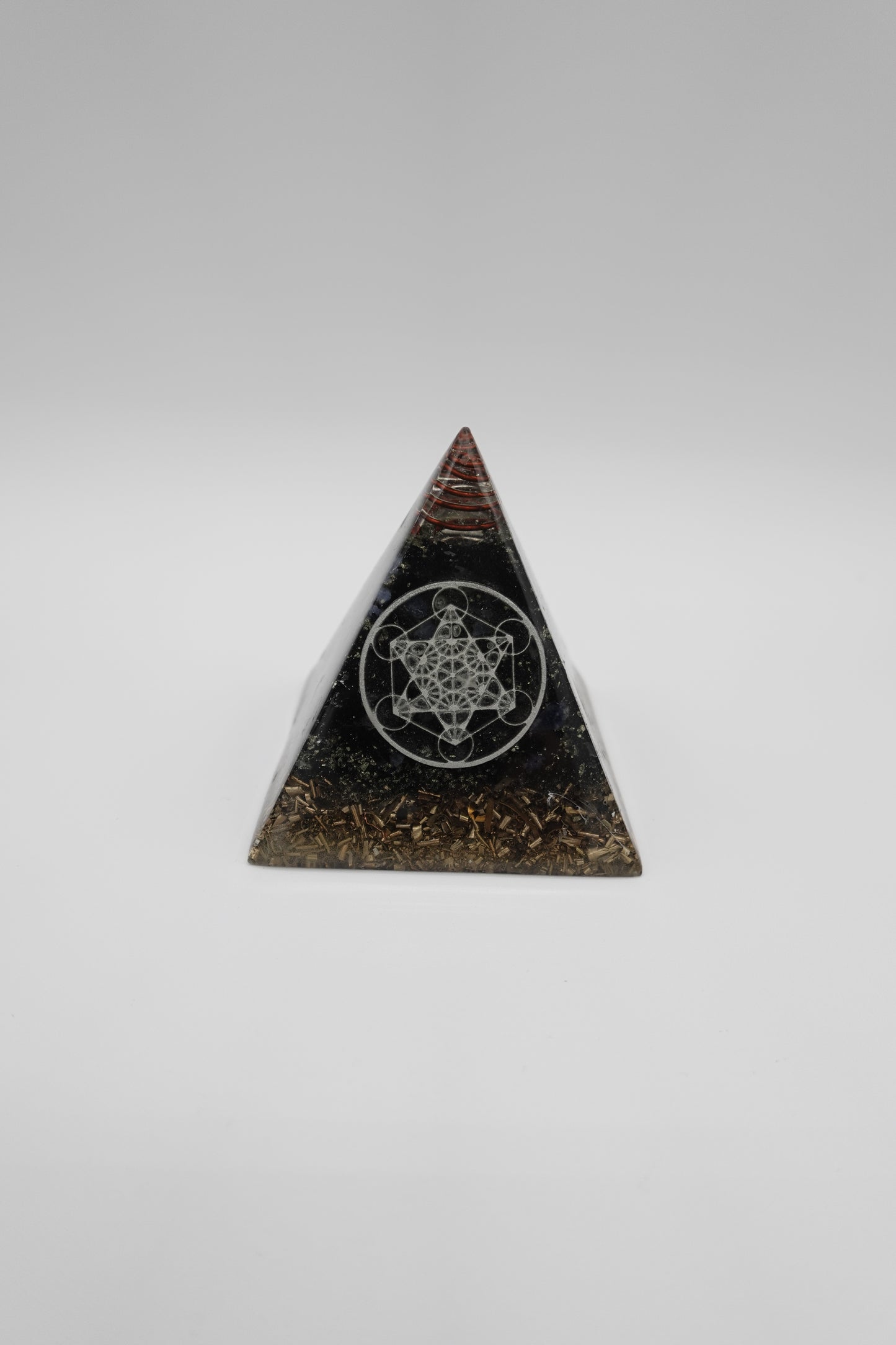 Metatron Cube Pyramid - Black Tourmaline & Lapis Lazuli