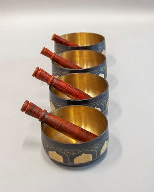 Zen Tibetan Singing Bowl Set – Minimalist Sound Bowl Collection for Meditation and Sound Therapy