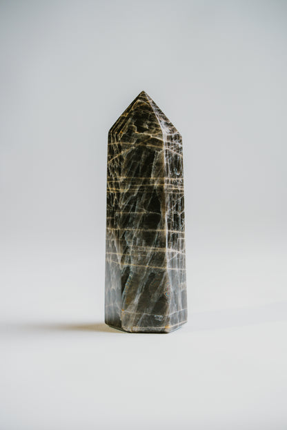 Black Tourmaline Tower – Decorative Black Tourmaline Tower for Protection and Grounding Energy