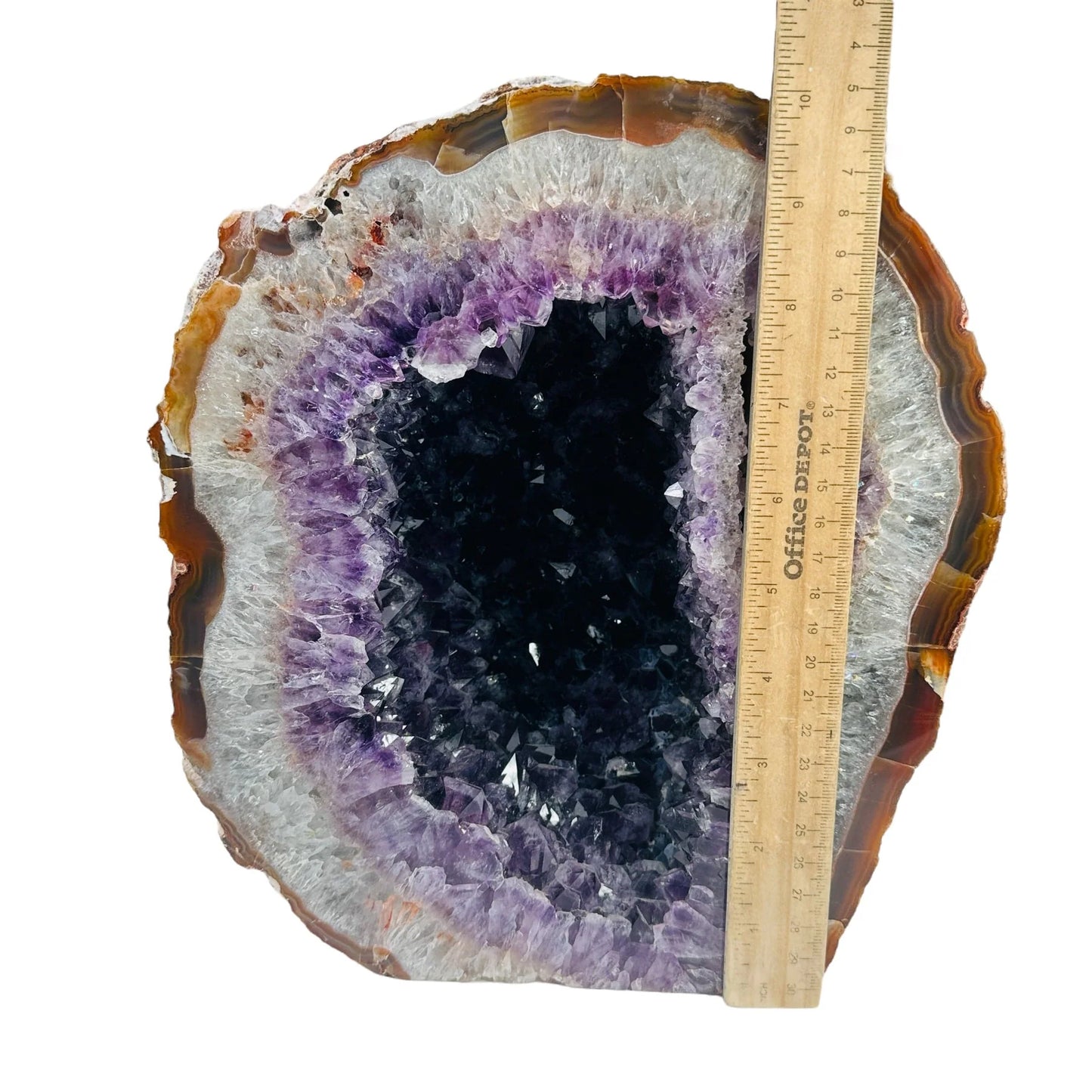 Violet Throne – Large Amethyst Cluster on Polished Base for Protection and Clarity