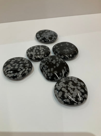 Snowflake Obsidian Disc