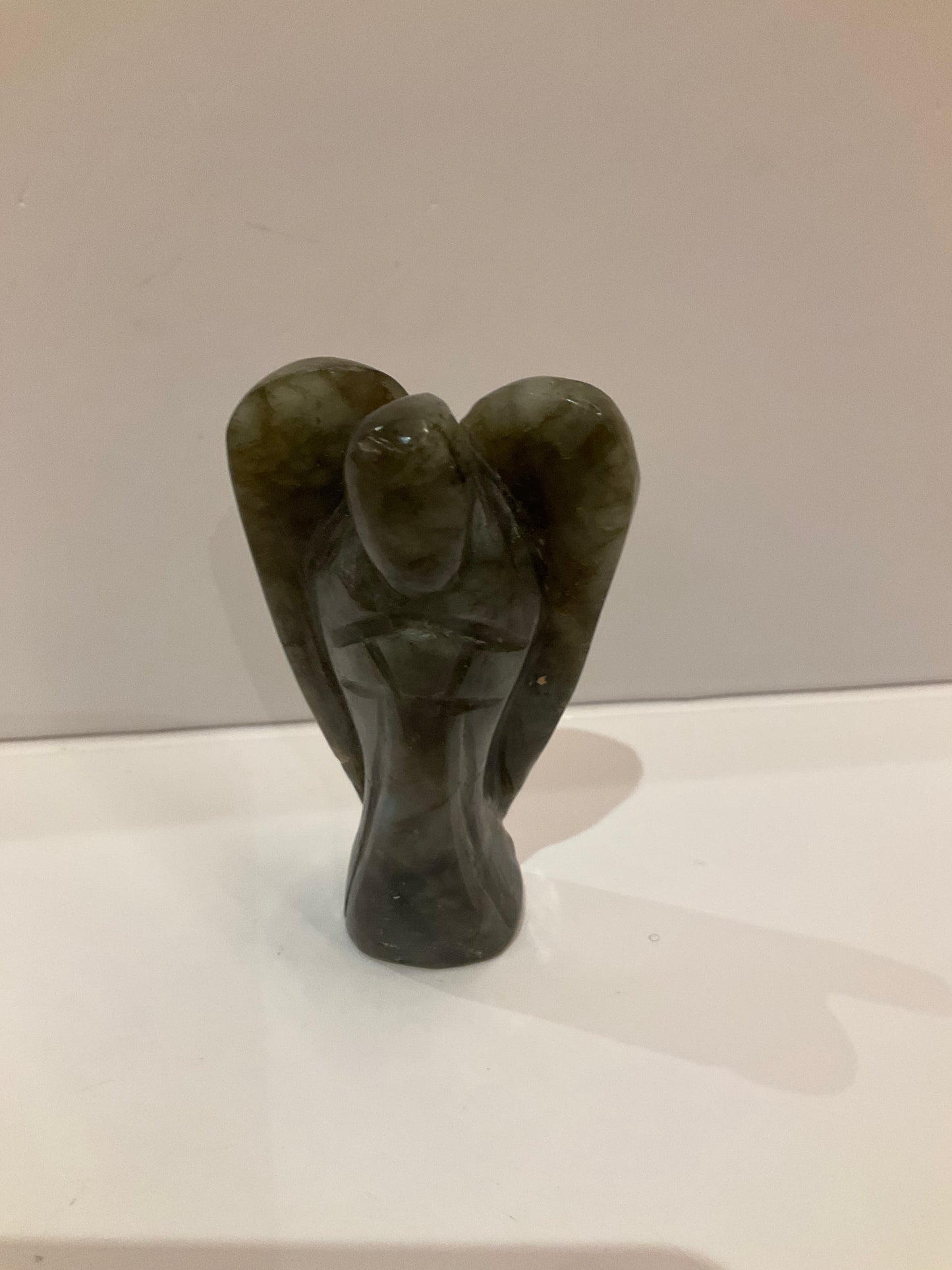 Carved Crystal Angel – Lapis Lazuli & Jade