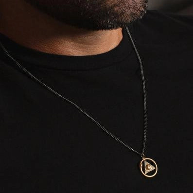 Protective-Symbol-Pendant-in-Bronze-with-Sterling-Silver-Chain