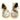Baroque Pearl & Rough Garnet Gold Earrings