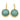 Blue Agate Gold Earrings
