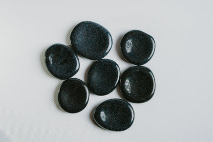 Blue Goldstone Mini Disc – Mini Blue Goldstone Disc for Inspiration and Starry Elegance