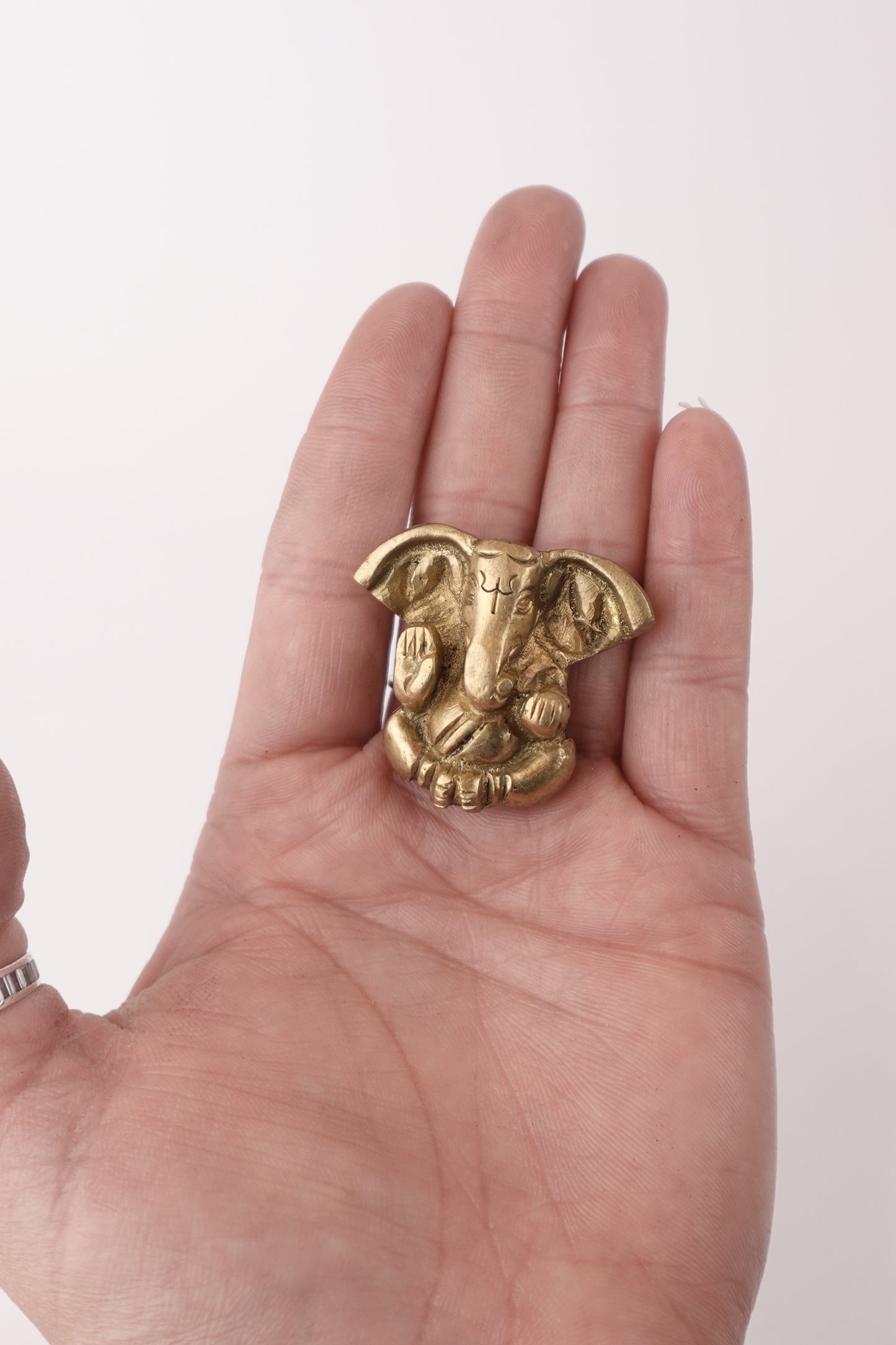 Brass Ganesha Statue with Large Ears – Decorative Symbol of Wisdom and Prosperity
