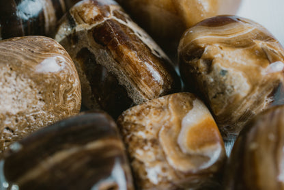 Chocolate Calcite Pocket Crystal – Warm Stone for Stability, Grounding, and Natural Beauty