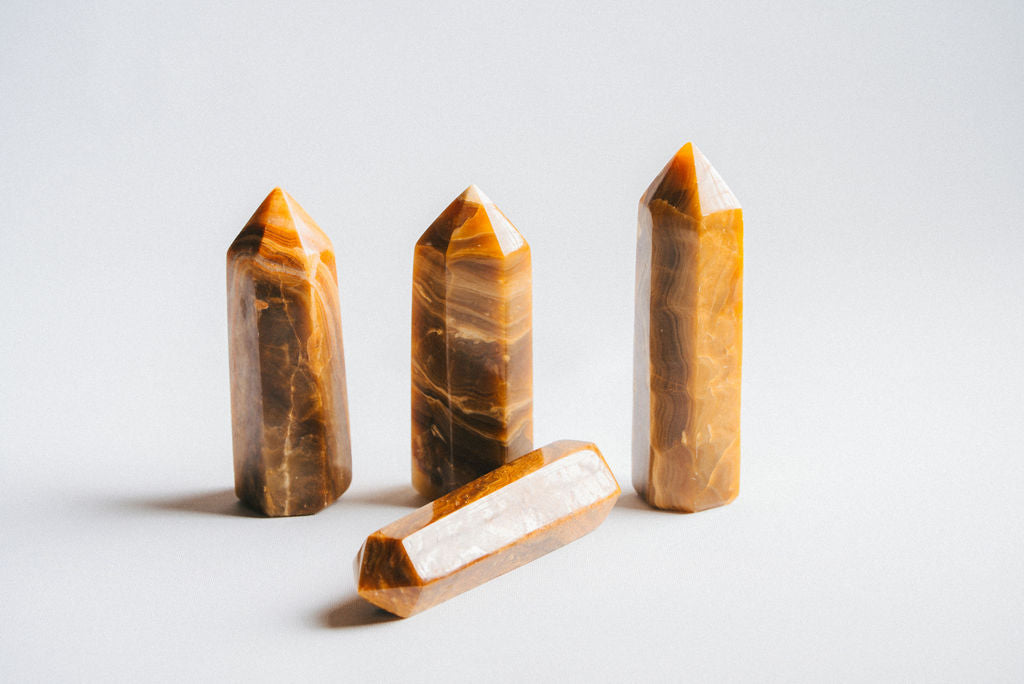 Chocolate Calcite Tower – Decorative Chocolate Calcite Tower for Stability and Warm Energy