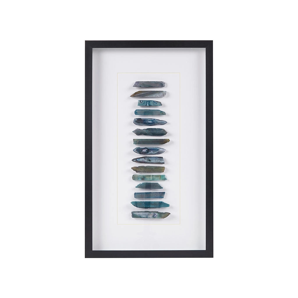 Genuine Agate Stones Wall Art Shadow Box – Natural Elegance for Contemporary Spaces