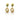 Gold Pearl & Emerald CZ Earrings