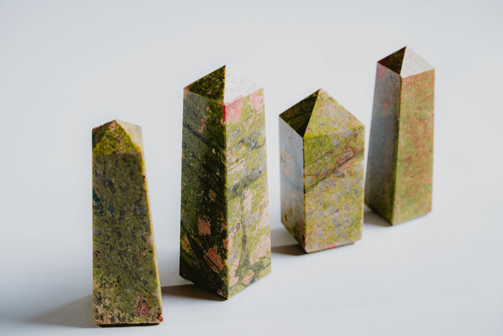 Grass Jasper Tower – Decorative Green Jasper Tower for Grounding, Stability, and Natural Energy