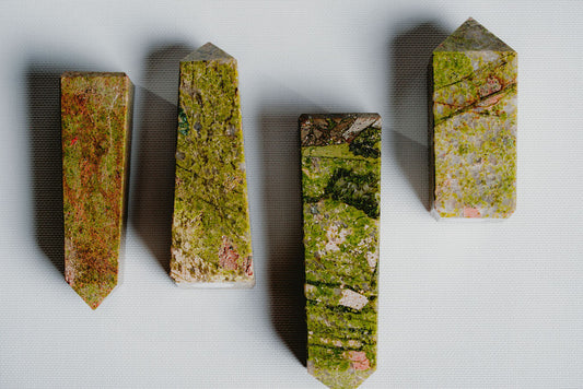 Grass Jasper Tower – Decorative Green Jasper Tower for Grounding, Stability, and Natural Energy