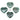 Green Jade Puffy Heart