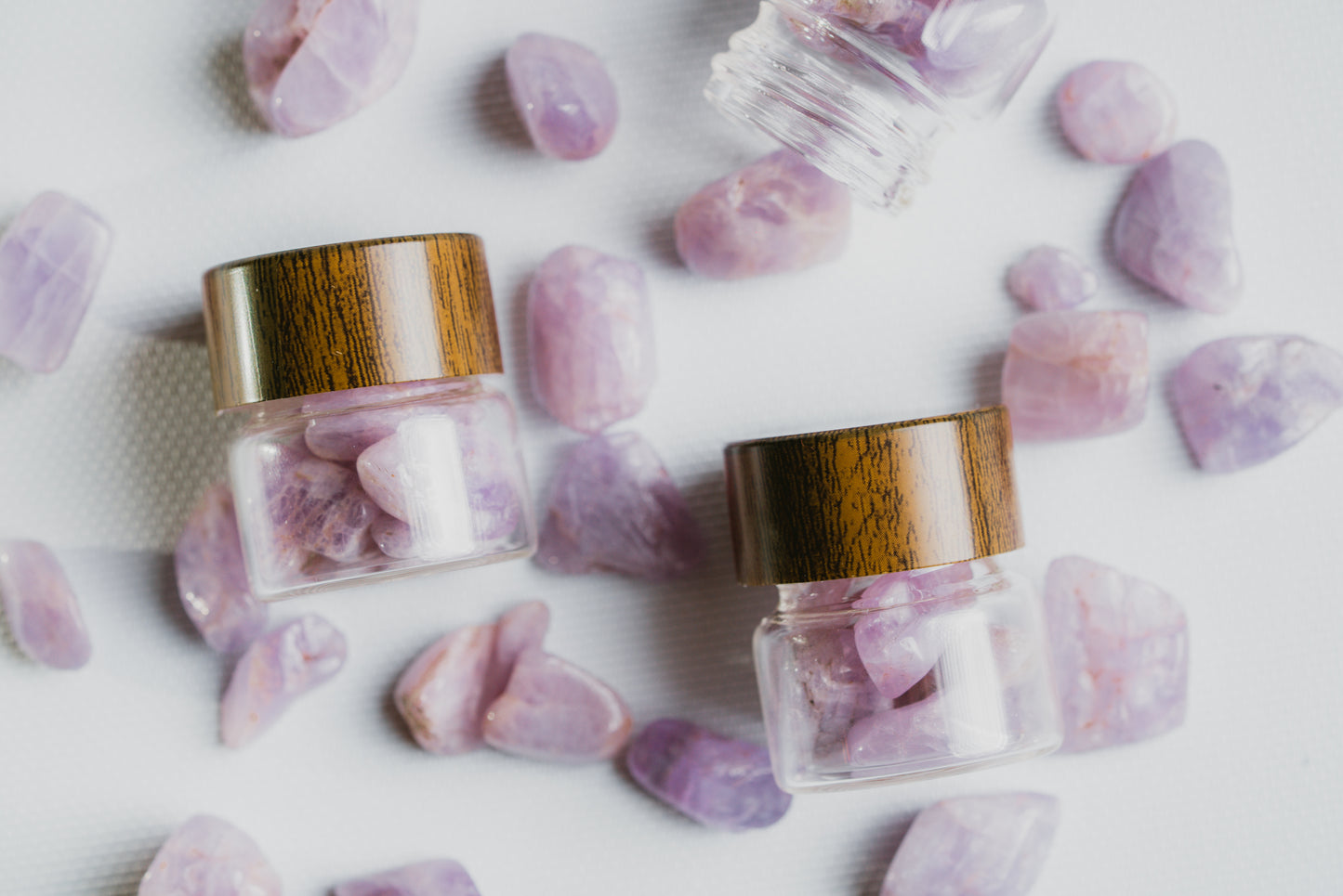 Kunzite Mini Jar – Delicate Stone for Emotional Harmony and Heart Connection
