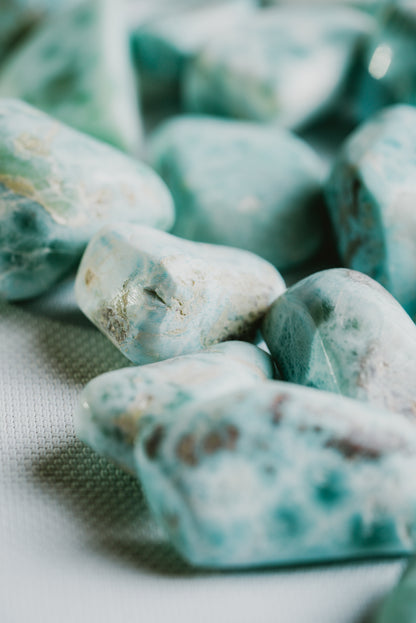 Larimar Pocket Crystal – Caribbean Stone for Calm, Expression, and Emotional Connection