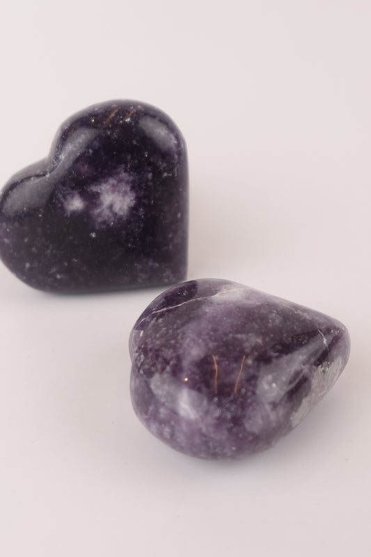 Lepidolite Heart – Decorative Lepidolite Heart for Calm, Balance, and Inner Peace