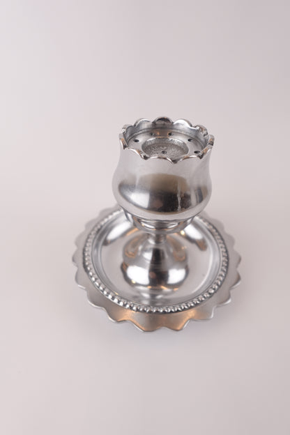 Lunar Silver Incense Holder – Elegant Minimalism for Rituals, Meditation, and Daily Well-Being