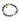 Natural Sodalite Beaded Bracelet with Brass Charm