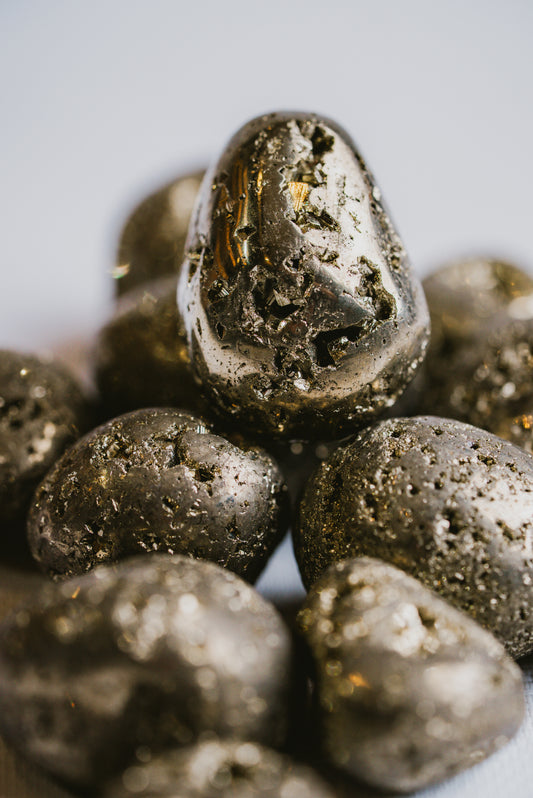 Pyrite Pocket Stone – Metallic Mineral for Protection, Abundance, and Inner Strength