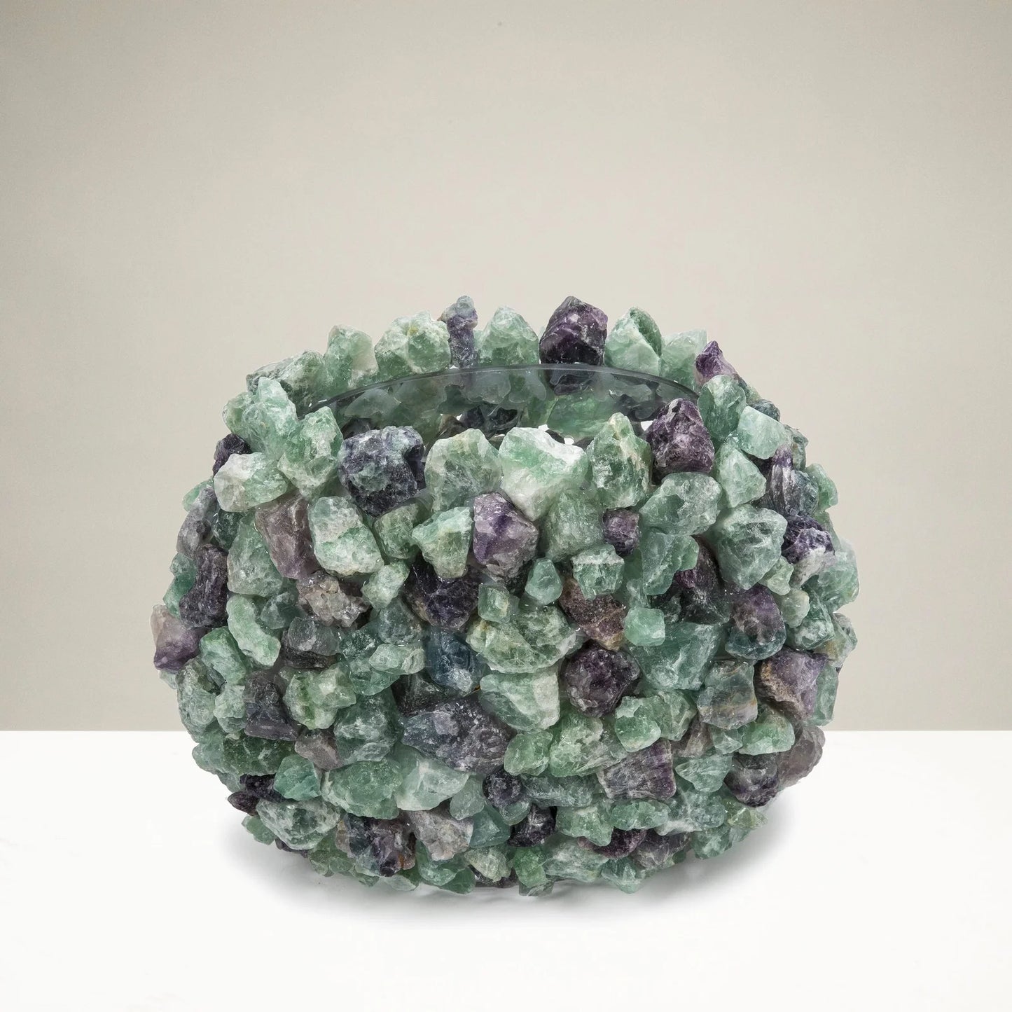 Radiant Fluorite Crystal Vase – Fluorite Vase for Energy Balance and Sophisticated Decor