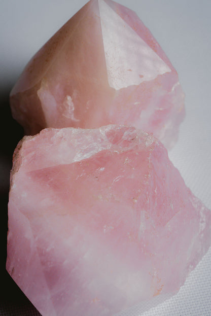 Rose Quartz Raw Point – Love, Harmony, and Emotional Clarity