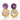 Rough Amethyst & Crystal Quartz Handmade Gold Earrings