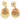 Rough Citrine Gold Statement Earrings