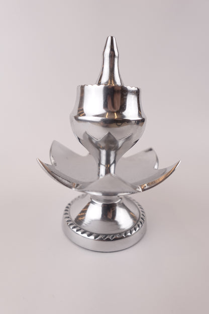 Silver Lotus Incense Holder – Handcrafted Elegance for Rituals, Meditation, and Well-Being