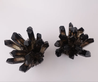 Smoky Phantom Quartz Cluster – Grounding, Transformation, and Inner Strength