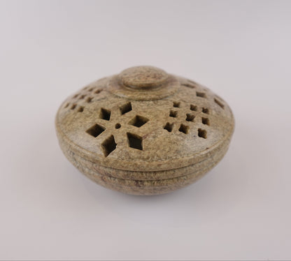 Soapstone Incense Pot – Handcrafted Piece for Rituals, Meditation, and Spatial Harmony