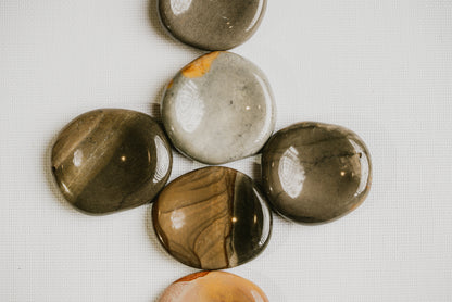 Volcano Agate Disc – Decorative Volcano Agate Disc for Strength, Protection, and Fire Energy