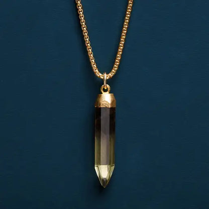 Quartz Necklace Smokey and Lemon Quartz