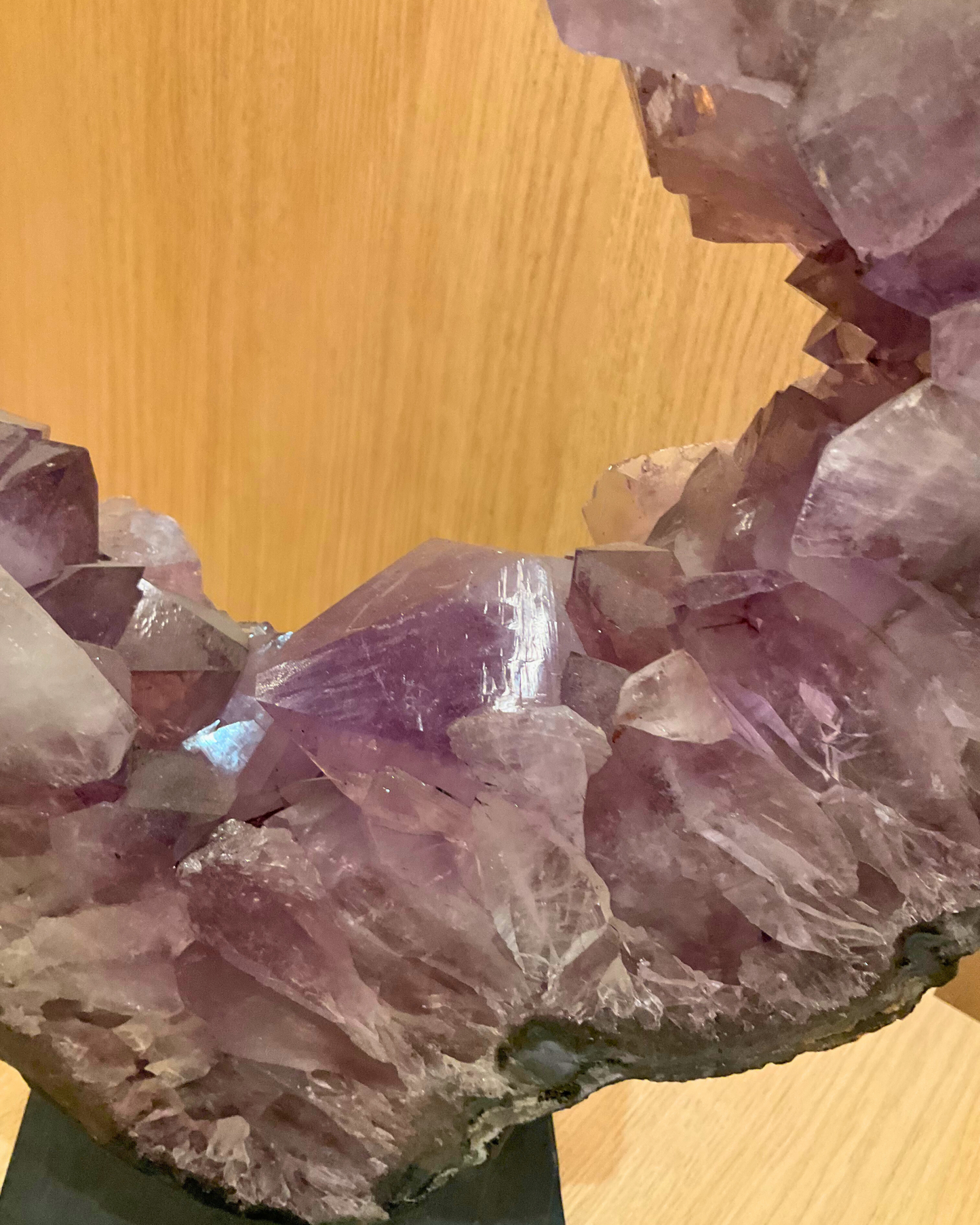 Amethyst Cluster On Metal Base