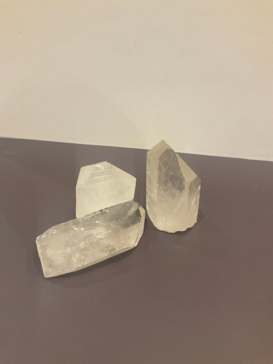 Clear Quartz Point Cut Base
