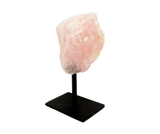 Love Pillar – Rose Quartz Pillar on Metal Stand for Love and Harmony